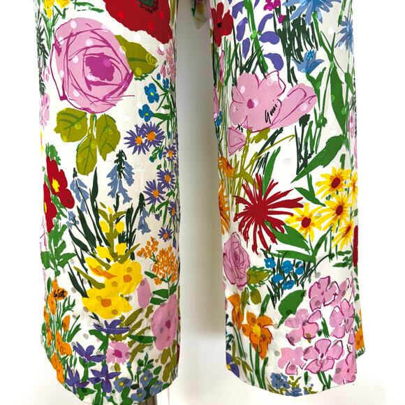 Gucci x Ken Scott Silk Twill Floral Pants Cropped XS Multicolor Flora - Picture 9 of 13